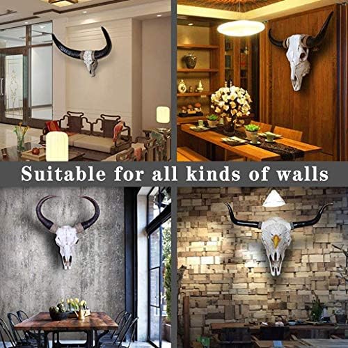 COLOM Fake Animal Skull Wall Decor Cow Head Sculpture