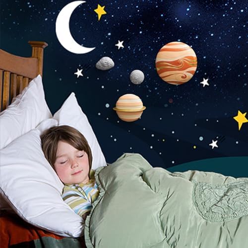 4Pcs Outer Space Planet Wall Decor for Kids Room