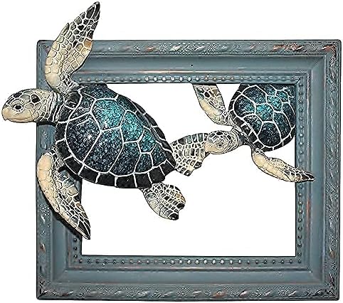 Comfy Hour Ocean Voyage Wall Decor Turtle Frame Set