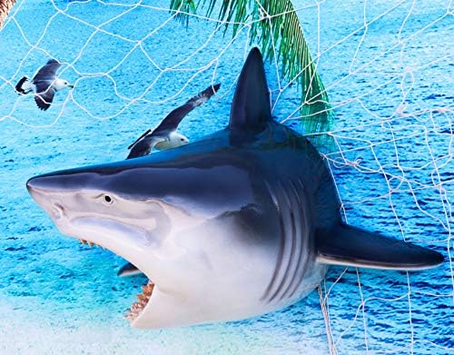 Ebros Great White Shark Wall Decor Sculpture 12 Inch