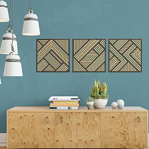 Tatuo 3 Pcs Geometric Wall Art Decor Panels