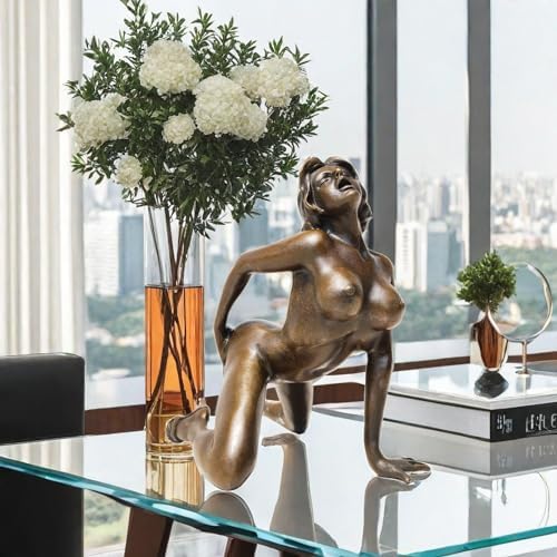 Nude Female Bronze Sculpture - 98 Inch Art Deco Statue