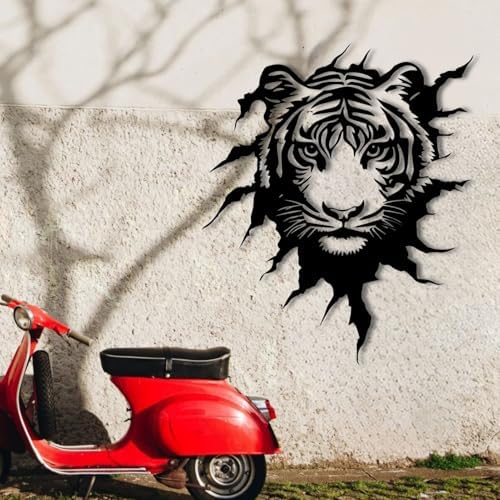 ENJOYOO Metal Tiger Wall Art Decor 19x16in