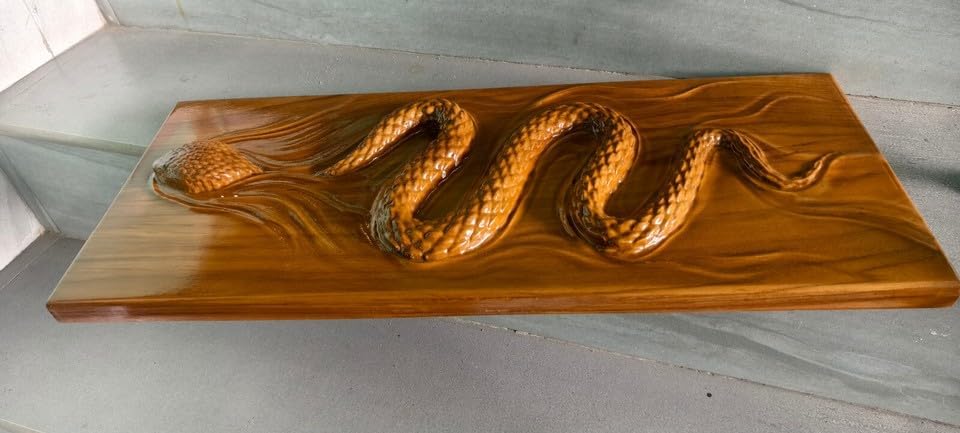 THOR INSTRUMENTS 3D CNC Router Wood Carving File Swimming Snake Design Wall Decoration Pattern
