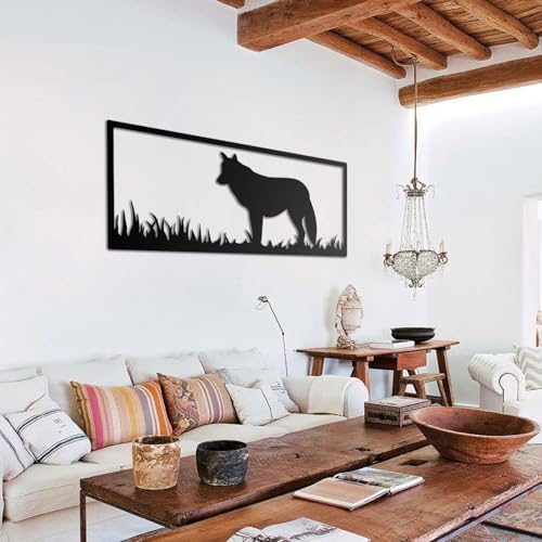 BONPERLA Modern Wolf Wall Sculpture - Minimalist Animal Decor