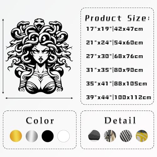 Larnt Medusa Wall Art Black 21x24 Inch