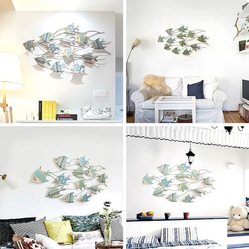 GDSPD Metal Fish Wall Decor Handcrafted 3D Sculpture