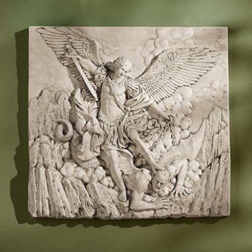 Design Toscano Michael the Archangel Wall Frieze Sculpture 22 Inches Wide