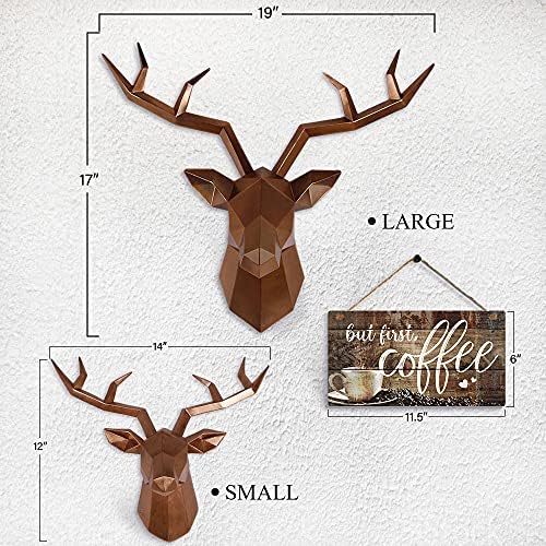 Keygift Deer Head Wall Sculpture 19x7x17 Inches