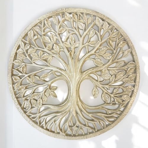 Top Brass Tree of Life Wall Sculpture - 11 58 Diameter