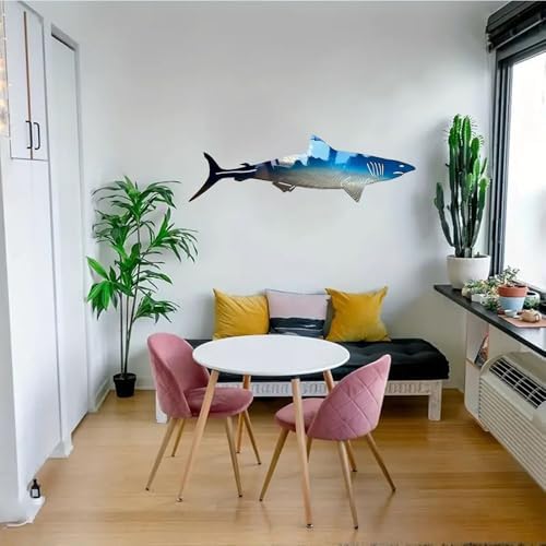 PIAOGENG Metal Shark Wall Decor Set