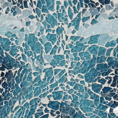 Touch of Class Blue Glass Mosaic Starfish Wall Art Set of 3 1