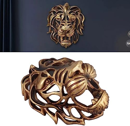 CDQL Lion Head Wall Mounted Art Sculpture
