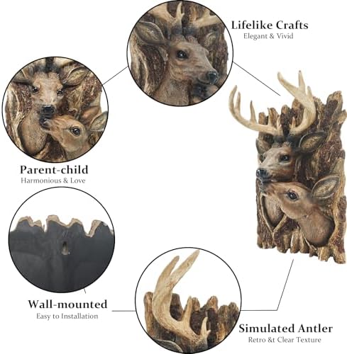 NUOYI PIEIN 138 Faux Deer Head Wall Decor