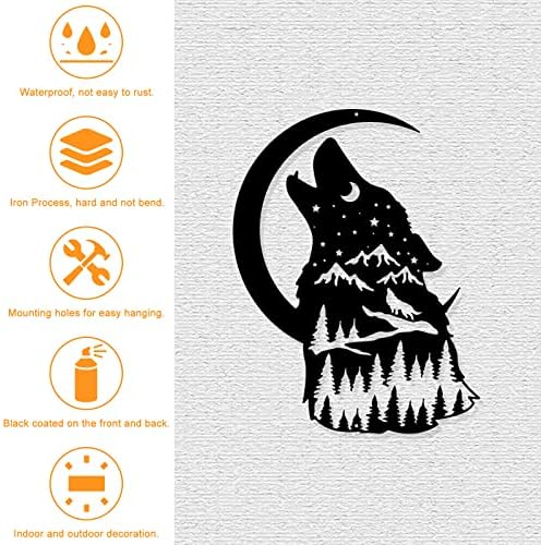 NBEADS Howling Wolf Wall Art Decor 118x89
