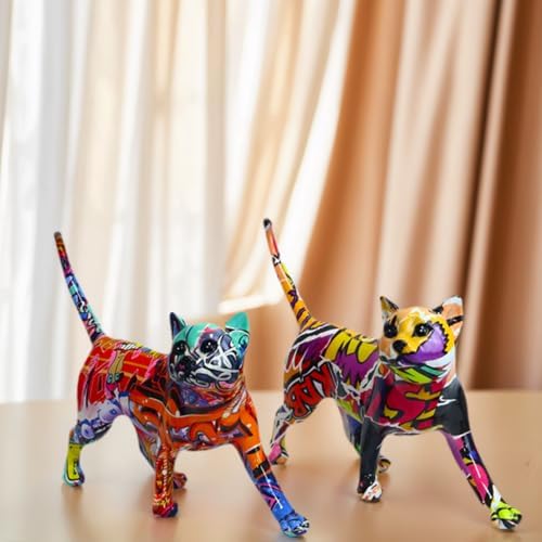 Cute Cat Figurine Resin Statue Home Office Decoration
