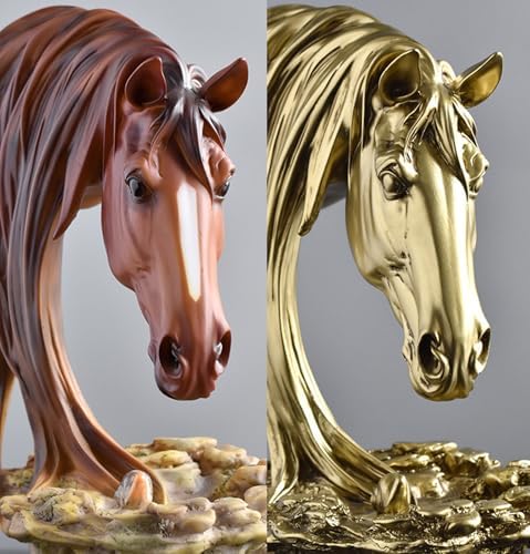 Zyqixluk Resin Horse Head Statue A1