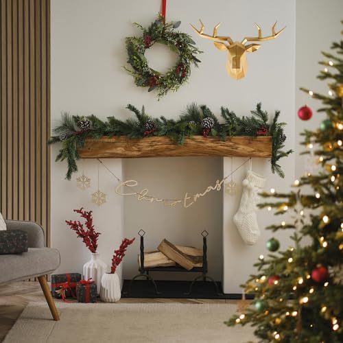 Copper Deer Head Wall Decor with Gold Accent