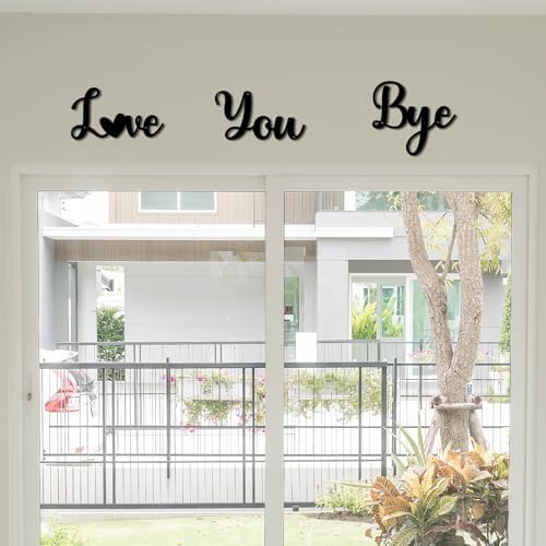 Pinetree Art Love You Bye Metal Signs Black Wall Art