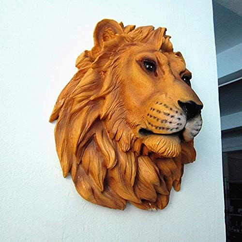 Wall Hanging Lion Head Sculpture for Home Decor