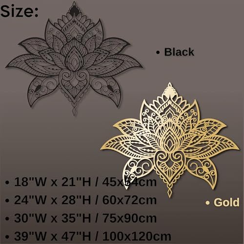Mandala Lotus Metal Wall Art - 18 x 21