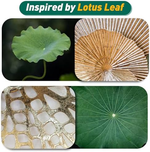 Edaknez 3D Flower Metal Wall Art Decor Large Green Gold