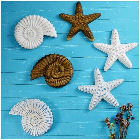 RoRo Handcarved Wooden Starfish Wall Hanging 12 Inch Natural Brown