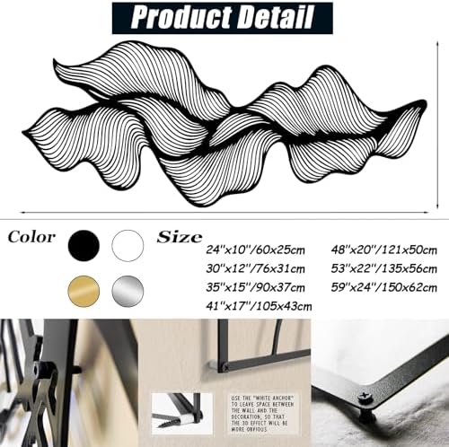 Abstract Line Metal Wall Art Decor - Modern Luxury Style