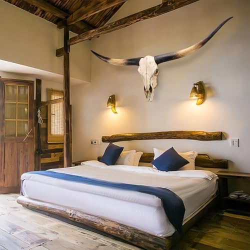 Ysjndasm 71 Inch Large Longhorn Cow Skull Wall Decor