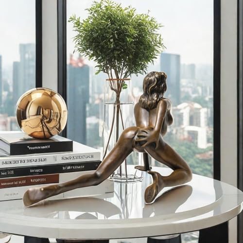 Nude Female Bronze Sculpture - 98 Inch Art Deco Statue