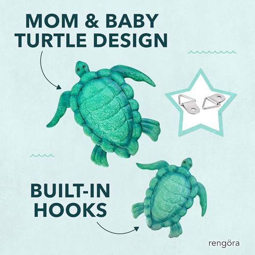 Reng Rara Sea Turtle Wall Art Set - Nautical Decor for Indoor and Outdoor Use