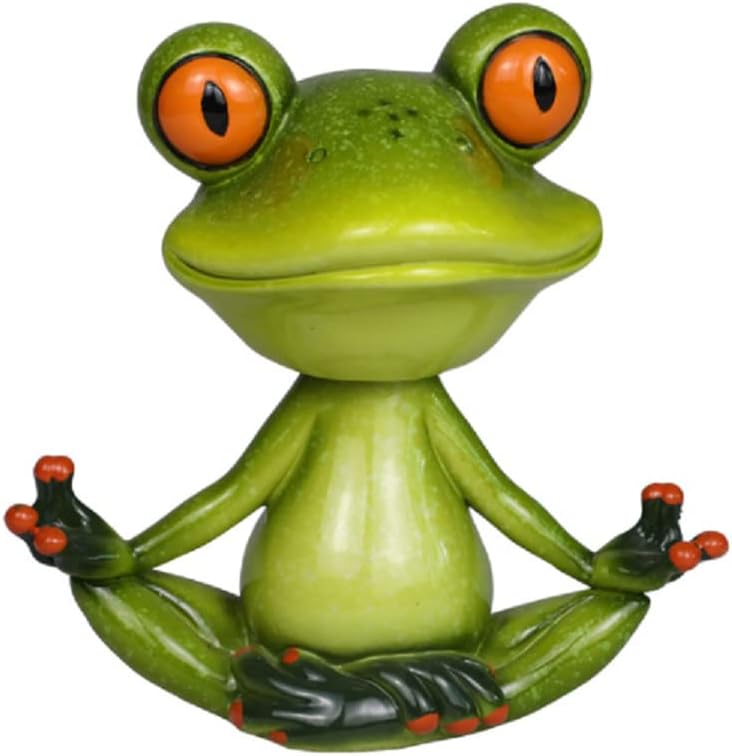 Creative Cute Frogs Figurines Shaking Head Frog Statue for Home Office Decor
