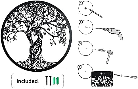Metal Wall Decor Tree of Life Art Sculpture