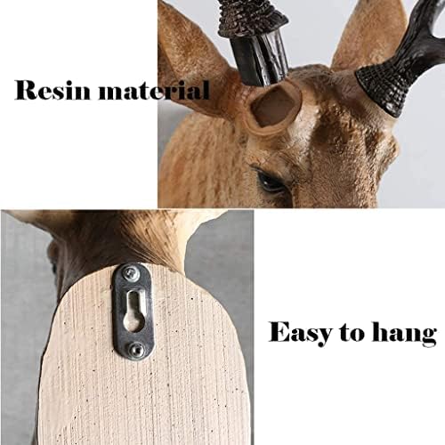 Retro Resin Deer Head Wall Sculpture Decor