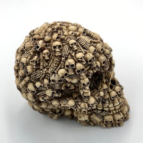 Realistic 3D Skull Decor Figurine for Home and Halloween