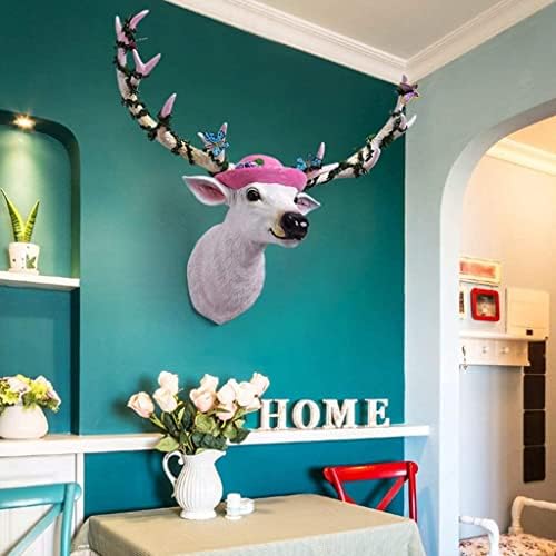 Lucky Deer Head Wall Sculpture Nordic Style Home Decor