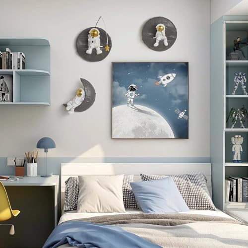 XGZY Astronaut Wall Sculptures 3PCS Set