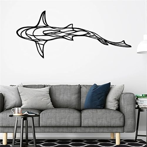 FYNBSSA 3D Metal Wall Art Shark Sculpture