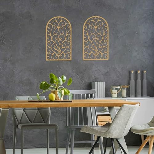 Resama 2 Pcs Scroll Wall Decor Gold 157 X 9