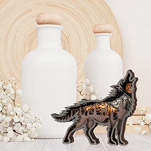 Laozai Wooden Forest Animals Wolf Wall Decor