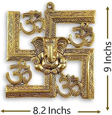 Himalayan Craft Ganesha Wall Hanging Brass Statue Decor