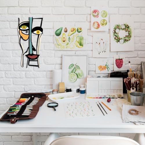 Kas Home Abstract Metal Wall Art Decor Modern Living Room Accent 8L x 16W