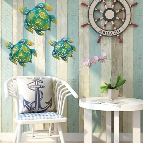JFRISING Metal Sea Turtle Wall Art Decor Set of 3