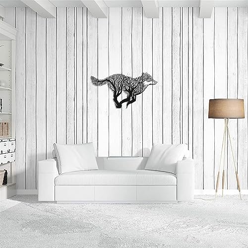 Bobbird Metal Wolf Wall Decor Sculpture
