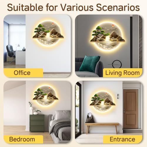 Zen Wall Art Decor with LED Light 60x72cm