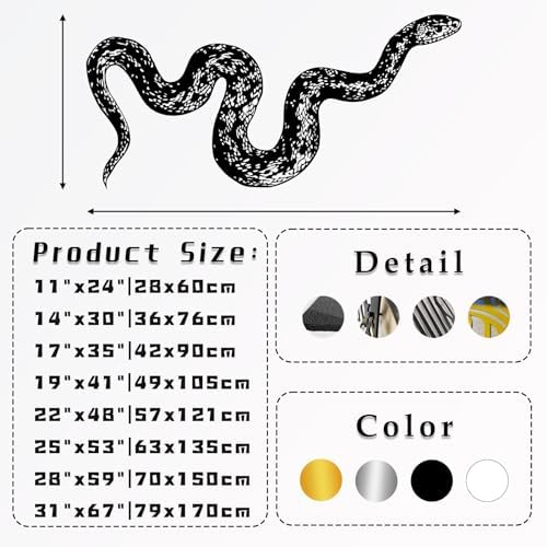 Giant Snake Metal Wall Art Decor Unique Wildlife Wall Hanging