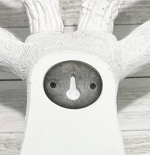 Top Brass 12 12 Inch Faux White Deer Head Wall Decor