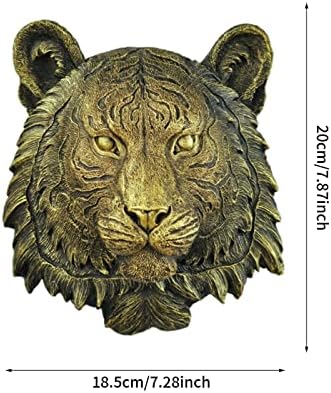 Resin Tiger Wall Sculpture Exquisite Animal Head Decor for Home