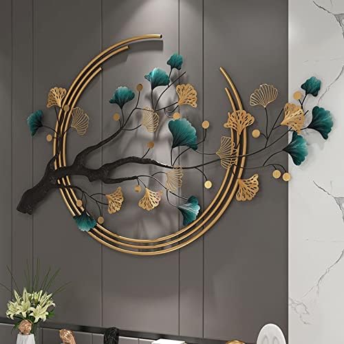 Futyli 53 Inch Ginkgo Leaf Metal Wall Art Sculpture