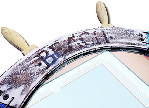 Nagina International Vintage Ship Wheel Wall Sculpture - 30 Inch